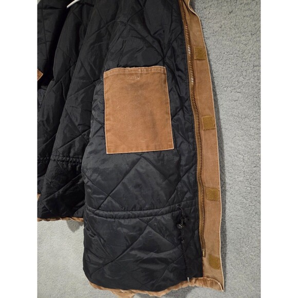 VTG Carhartt Coat C26 Mens 2XL Sandstone Duck Quilt Lined Work Barn Chore Jacket - Picture 6 of 9